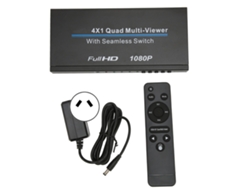 Hdmi 4x1 Quad Multi Viewer 4 En 1 Salida 1080p Switcher Ir Plug Au 110‑240v