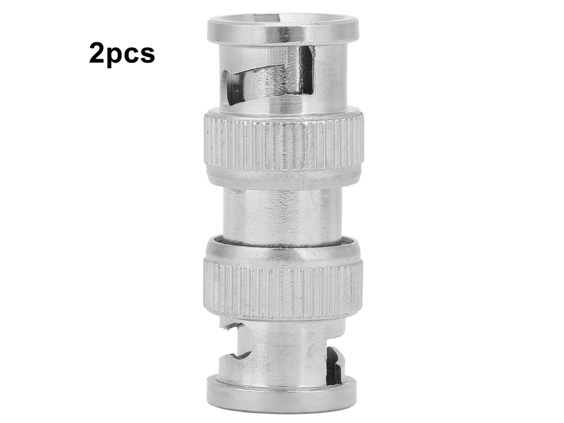 Yncm2026-2 Piezas Conector Coaxial Bnc Macho A Bnc Macho Adaptador Rf Para Cámara De Seguridad Cctv