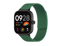 Bracelete Para Xiaomi Band 9 Pro / 8 Pro - Silicone Macio Magnético - Textura De Lichia Verde
