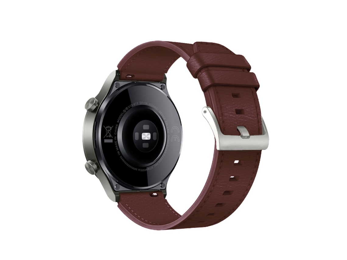 Correa de piel sintética antialérgica Timovo® para Huawei Watch GT 2 Pro, hebilla de acero inoxidable marrón