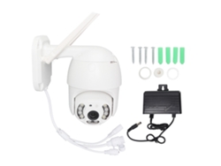 Cámara De Seguridad Inalámbrica Ip66 De 3 Mp Con Rotación De 360 Grados, Monitor Para Exteriores Y Doble Iluminación.