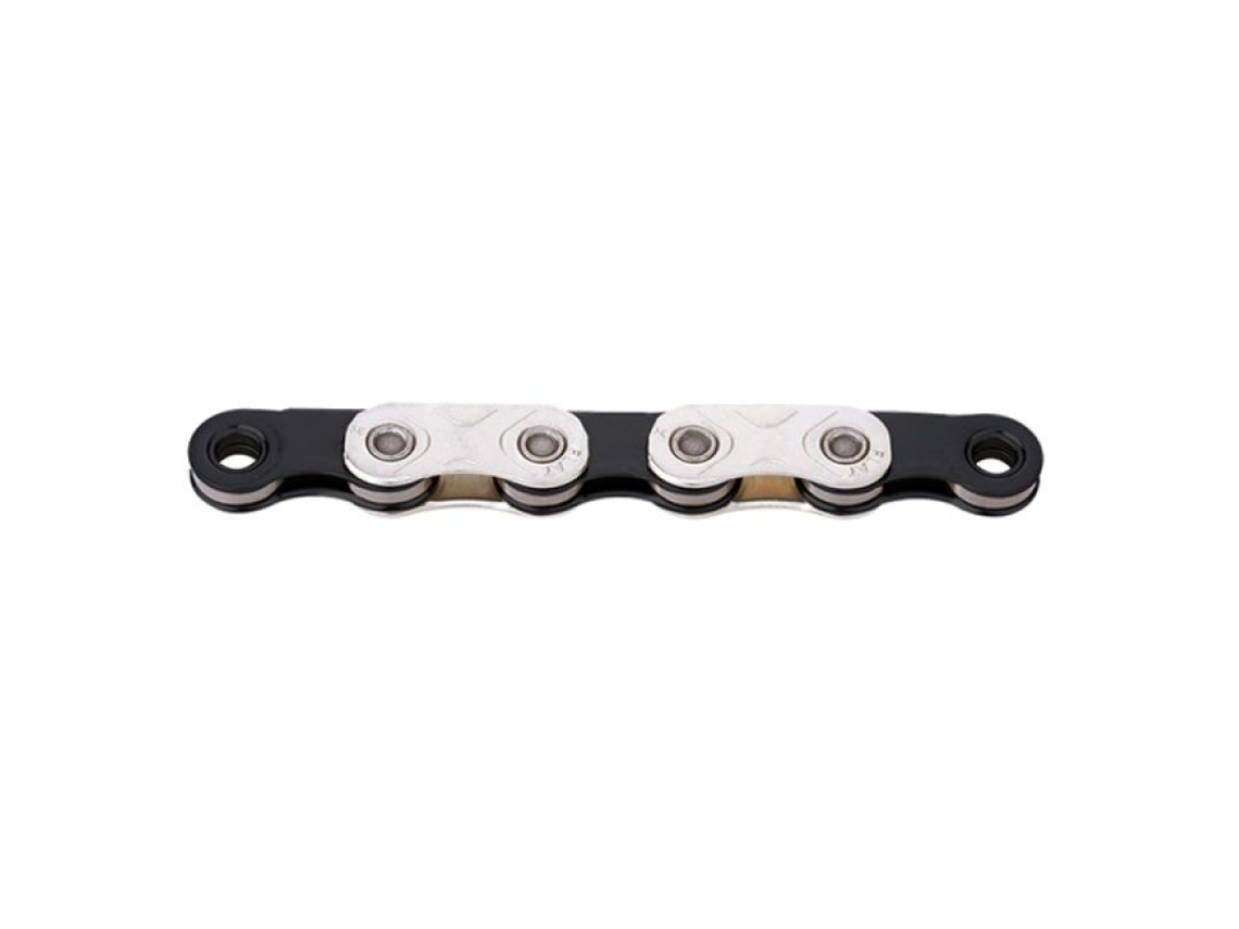 Kmc | Cadena X-flat Waxed 12-13v 126 Eslabones -plata Negro Compatible Con Transmisión Sram Axs