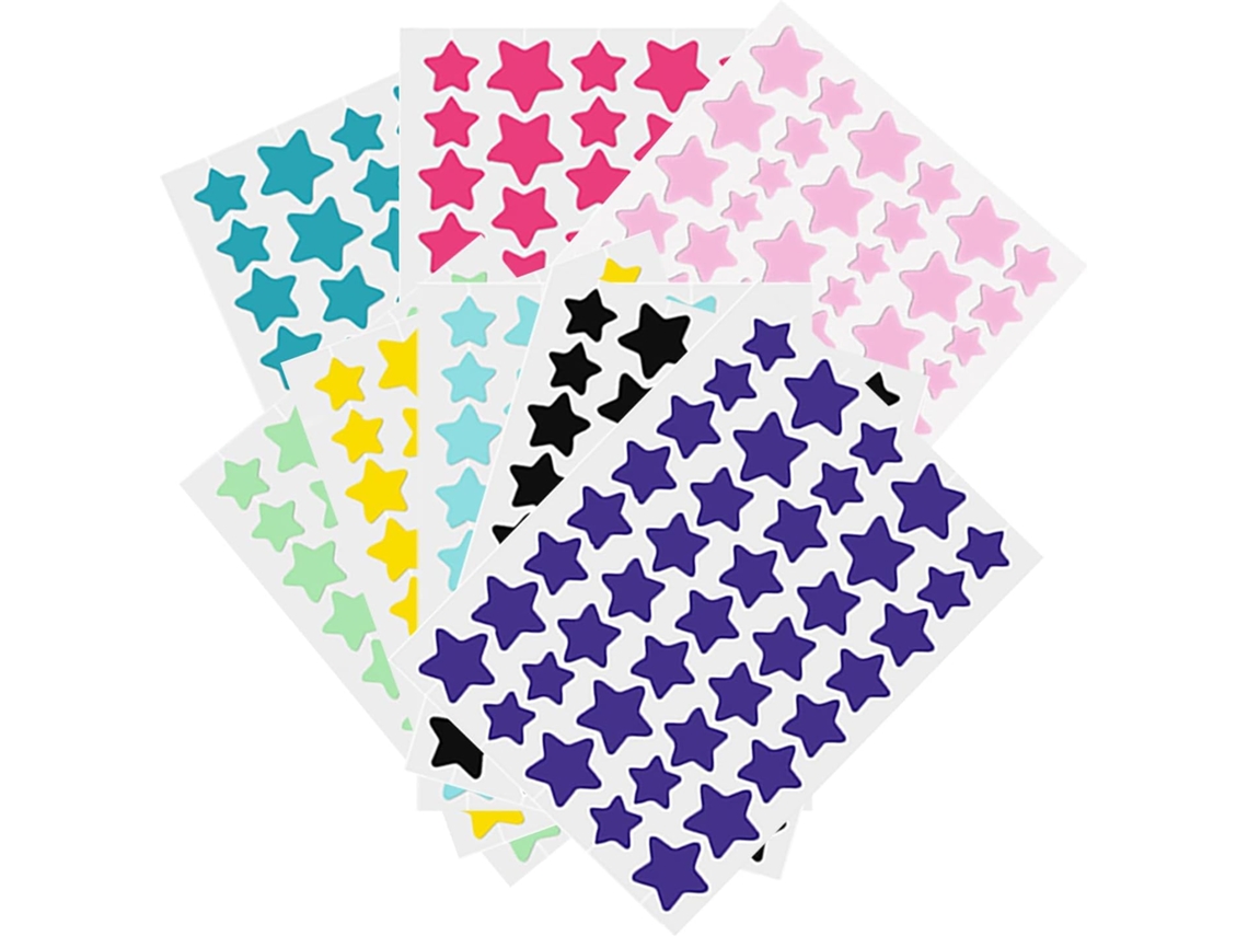 Parches antiacné con forma de estrella, apósitos hidrocoloides, disponibles en 8 colores, para el tratamiento tópico del acné. Elisefashion