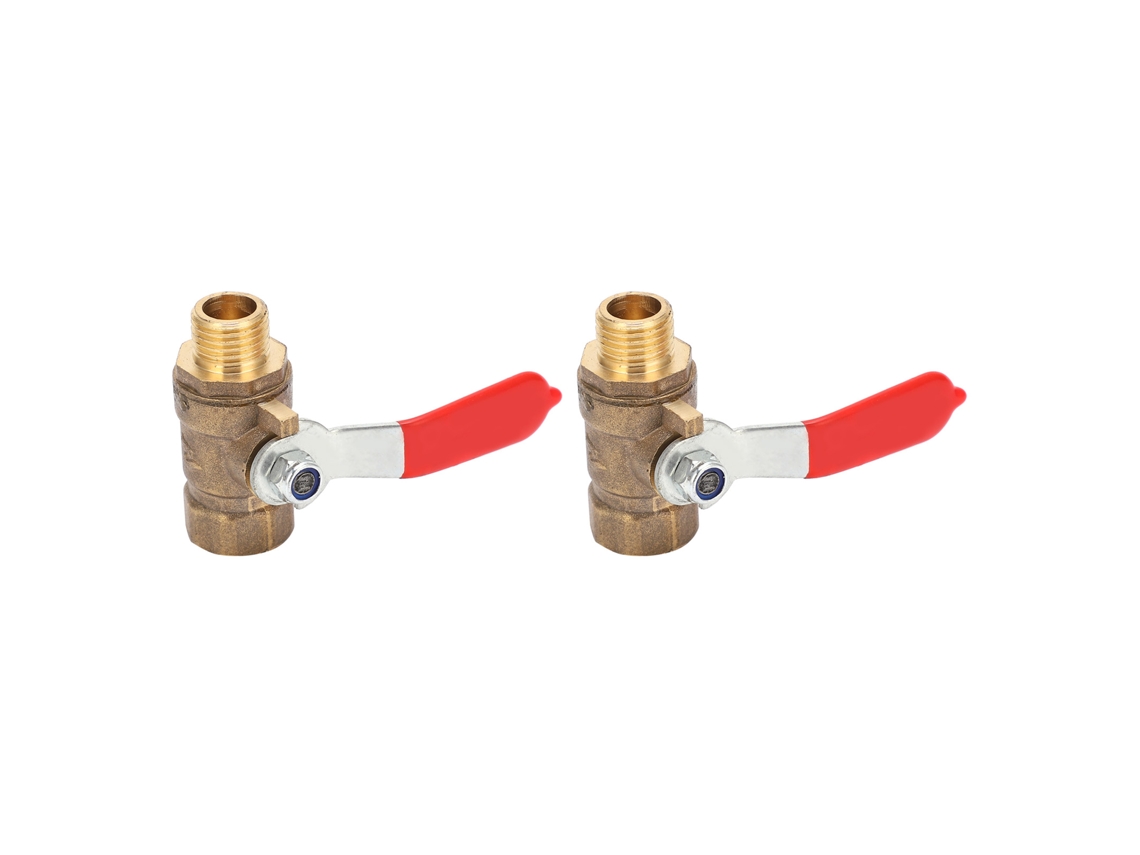 2 Piezas Válvula De Pelota 1/4" Silicona Multicapa Resistente A La Corrosión Accesorios Compresor De Aire Duraderos