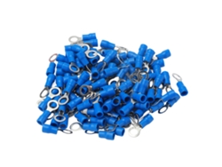 2026velora-100 Terminales Anillados Preaislados De Cobre Pvc Conector De Cable Para Maquinaria Awg 22-16rv1.25-5 Azul