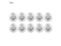 10 Piezas Tapa De Tubo De Hierro Con Rosca Hexagonal Niquelada Mbsp (1/2'') Para Conexiones De Tubería