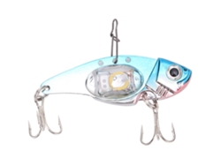 Señuelo De Pesca Artificial Con Led Metálico, Señuelo 3d Con Anzuelo Triple Para Peces, Azul