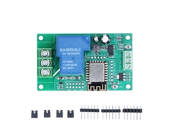 Módulo De Relé De 30 A Y 1 Canal Con Placa De Control Wifi Esp-12f Con Pines Y Conectores.