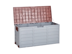 Arcón para exterior BELIANI Locarno de Material sintético Gris 112x50x53