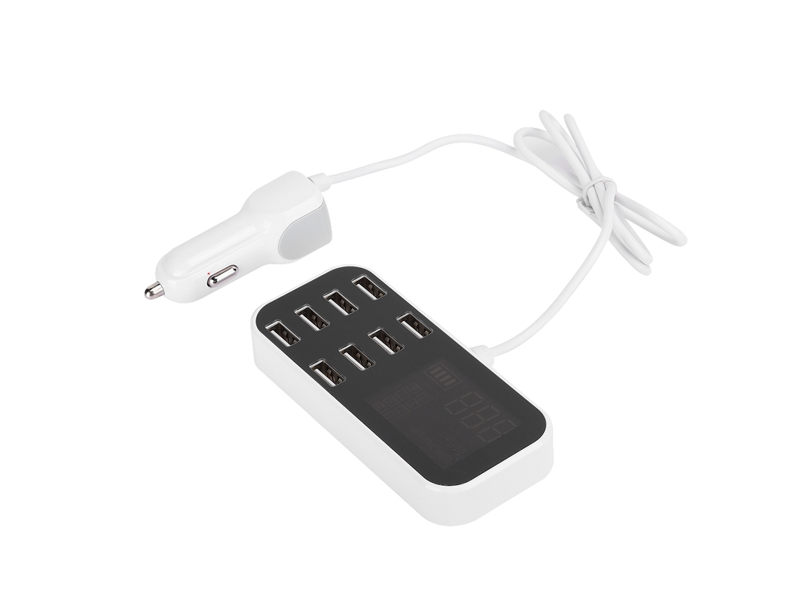 Cargador De Coche (carga Rápida Usb De 8 Puertos 40w)