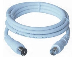 Cable de Antena PREMIUMCORD (Coaxial - 15 m - Blanco)