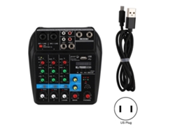 Mesa De Mistura 4 Canais Com Placa De Som Bluetooth Usb Pequena Para Casa E Palco