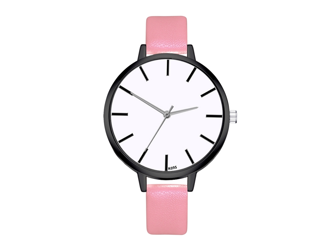 Reloj De Pulsera De Aleación Para Mujer Con Esfera Redonda Y Pantalla Analógica De Cuarzo (rojo)
