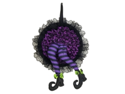 Corona De Halloween Con Piernas De Bruja, Decoración Para La Puerta Principal, Adornos Para Fiestas, 40 Cm