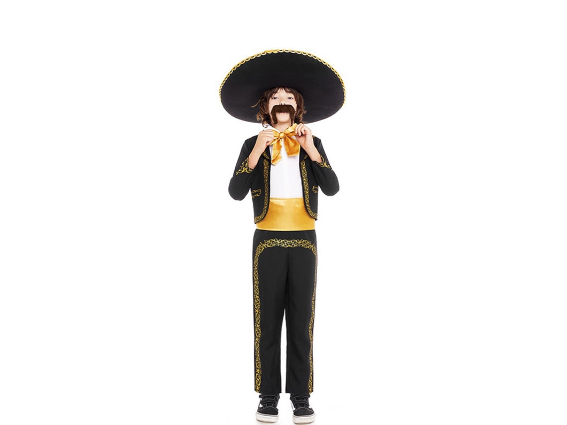 Disfraz de Niño PARTILANDIA mariachi charro negro y oro (Tam.: 10-12 anos)