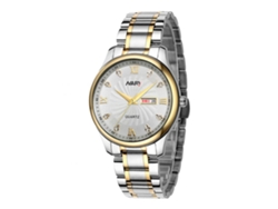 Reloj De Pareja Impermeable Con Números Romanos Y Correa De Acero (hombre Blanco)