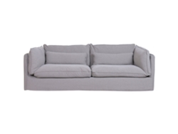 Sofá gris de poliéster con estampado de plumas, 230x98x80cm ALEXANDRA HOUSE LIVING