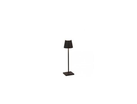Lámpara de Mesa Poldina Pro Micro LED Negra Recargable y Regulable ZAFFERANO