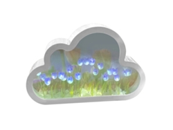 Lámpara De Noche Con Espejo Floral Diy, Nube Decorativa Suave Para Dormitorio O Mesa De Estar.
