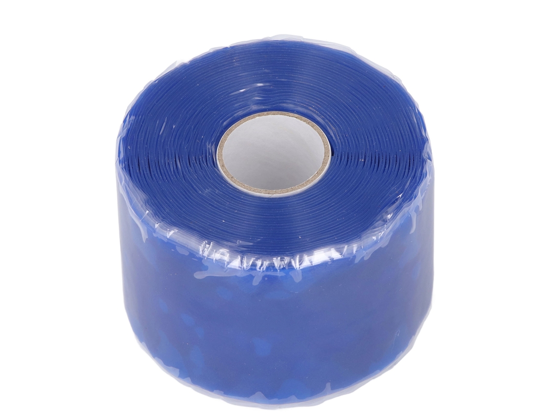 Cinta De Reparación De Silicona Y Caucho 5m 50mm 0.8mm Autoadehsiva Para Sellar Fugas De Mangueras Azul