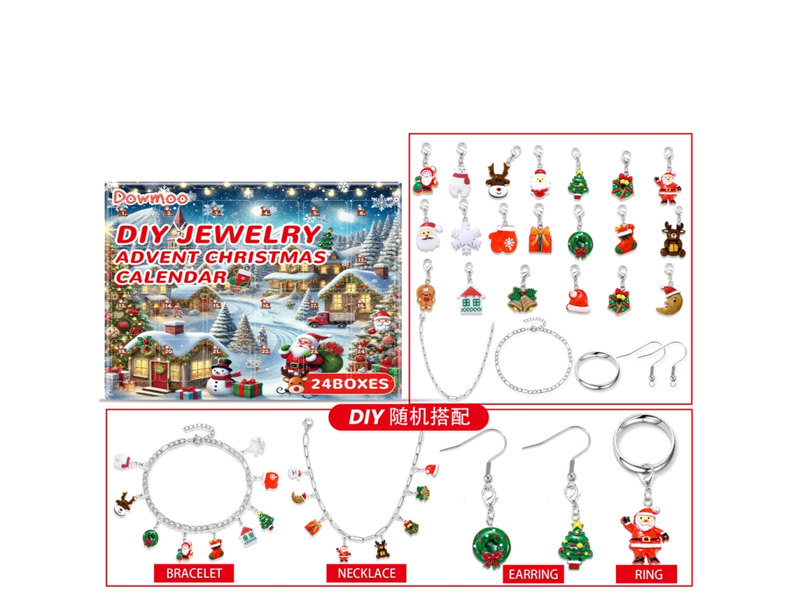 Kit creativo de bricolaje para joyas navideñas con caja fuerte oculta
