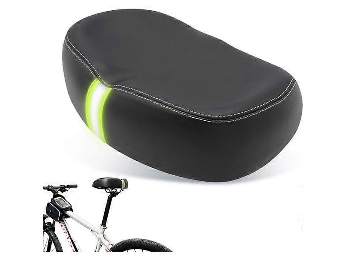 Rebe-asiento Amplio Cómodo Sin Nariz Para Bicicleta Con Acolchado De Espuma De Memoria Resistente Al Agua Y Reflectante Blanco