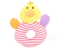 Peluche Con Campana De Manivela, Pollo Amarillo A Rayas Para Bebé
