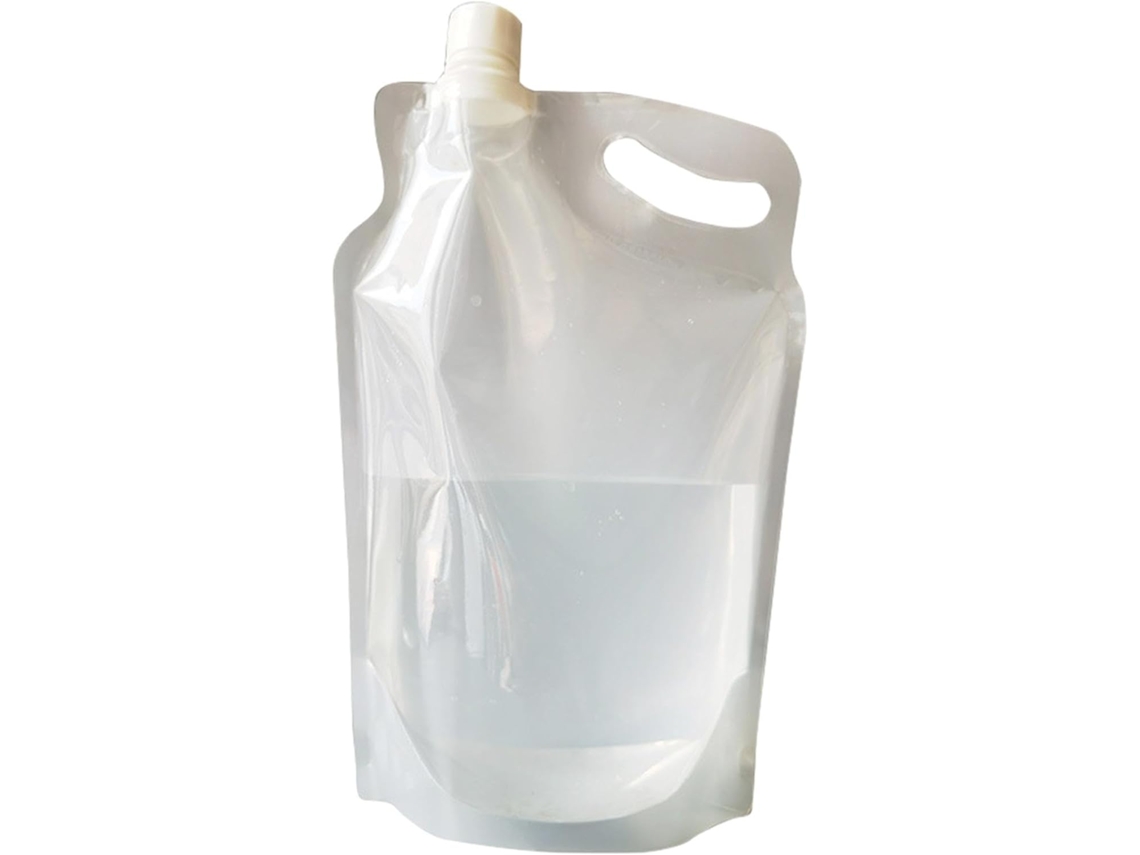Botella de agua plegable de 2 litros | Contenedor de agua transparente y plegable | Bolsas de agua reutilizables Slowmoose