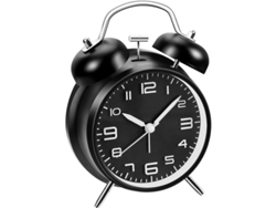 2026-reloj Despertador De Doble Campana Con Dial Estéreo, Función De Luz Nocturna, Operado Por Batería