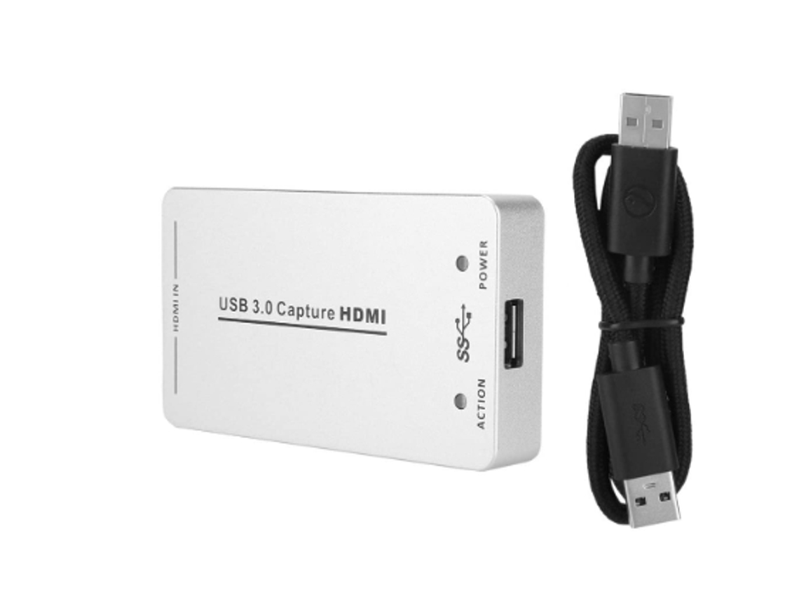 Tarjeta de captura HDMI USB 3.0 para captura de video HD, grabación para streaming, juegos y videos, color blanco Bestvite