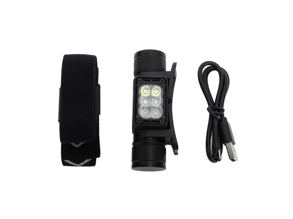 2026-linterna Frontal Led 7 Modos Aluminio Impermeable Recargable Usb Ligera Para Senderismo Campamento Pesca Reparación