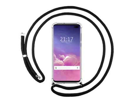 Carcasa Samsung Galaxy S10 Plus TUMUNDOSMARTPHONE Colgante Negro