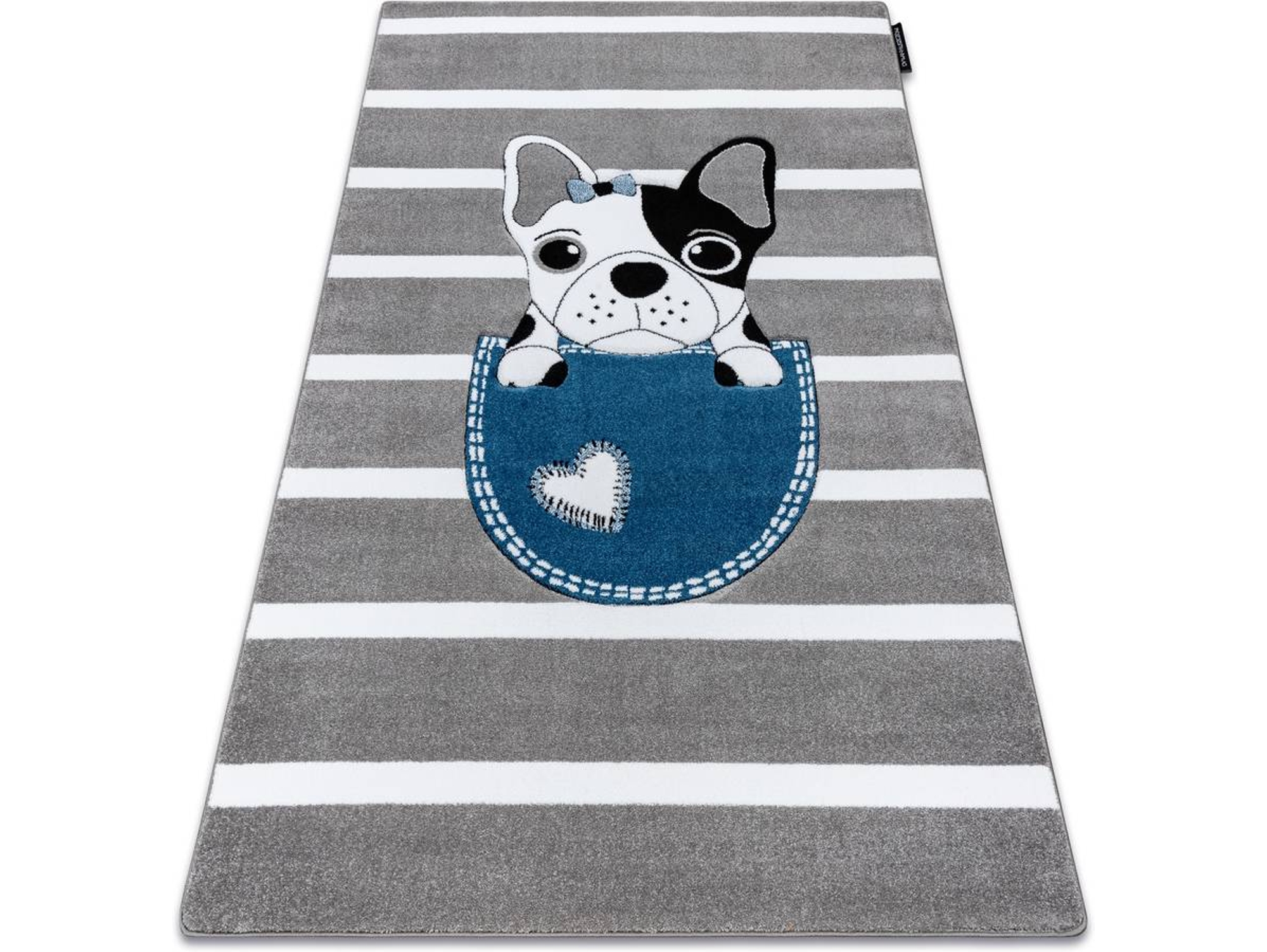 Alfombra DYWANY LUSZCZOW Petit Bulldog (Gris - 180 x 270 cm - Polipropileno)
