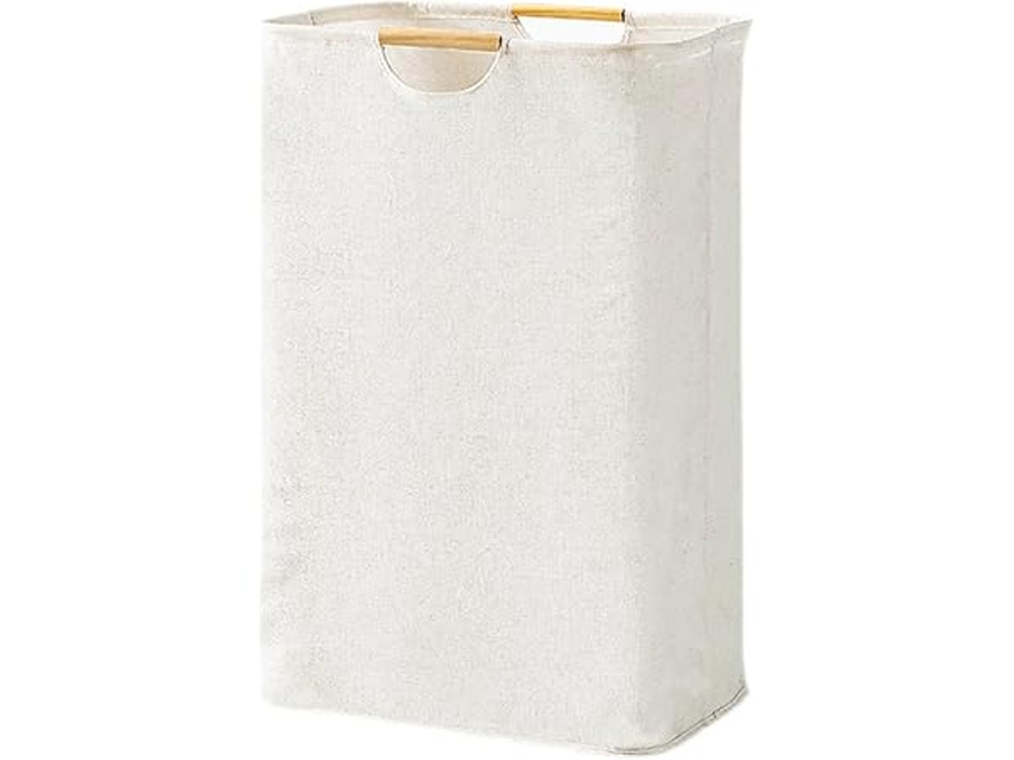 Cesto de ropa plegable, 39x53x27cm, con asas.