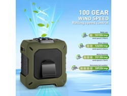 Ventilador De Cintura Portátil, Recargable, Potente, Compacto, Batería De 10400mah, Con Clip Para Cinturón, 33 Horas De Enfriamiento.