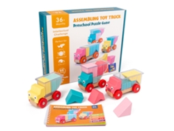 Rebe-brinquedo de Blocos de Madeira para Empilar Cominhão, Jogo Educacional Inteligente de Quebra-cabeça para Crianças
