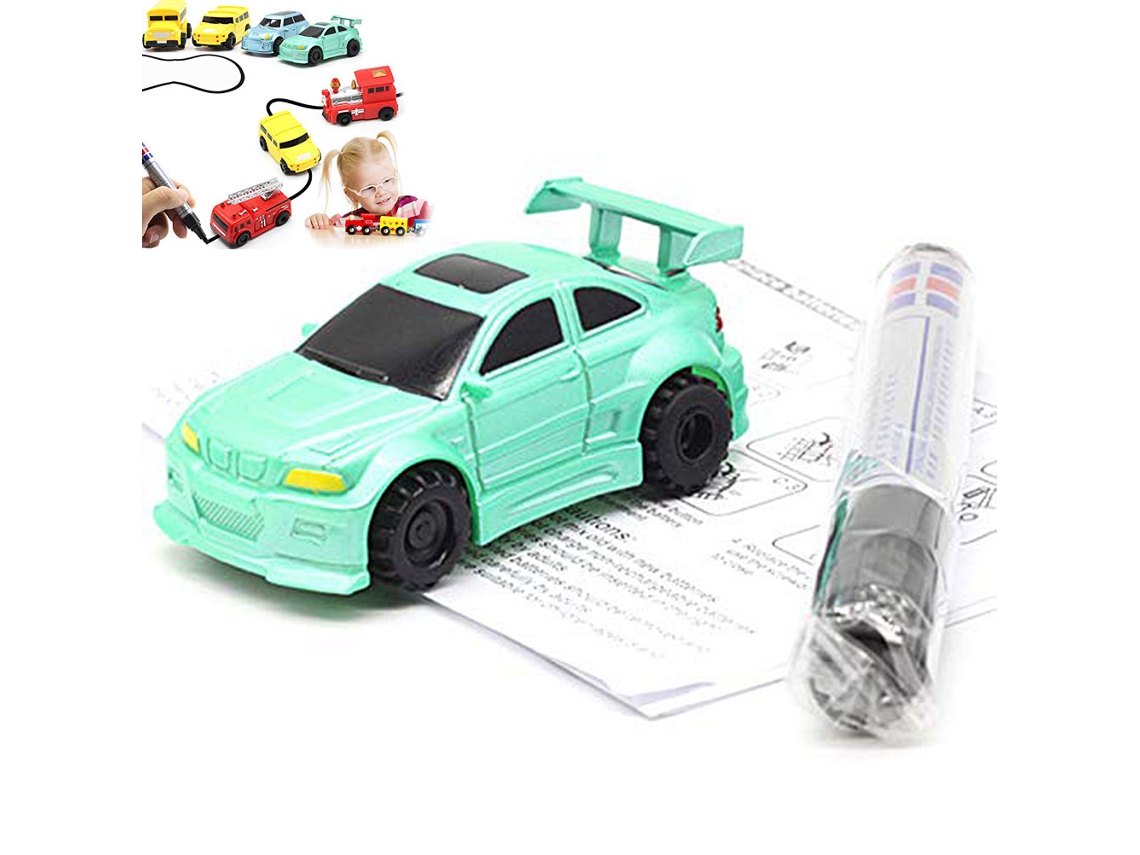 Coche Inductivo Negro Seguidor De Línea, Mini Juguete, Herramienta Educativa De Ingeniería Con Lápiz Y Pilas.