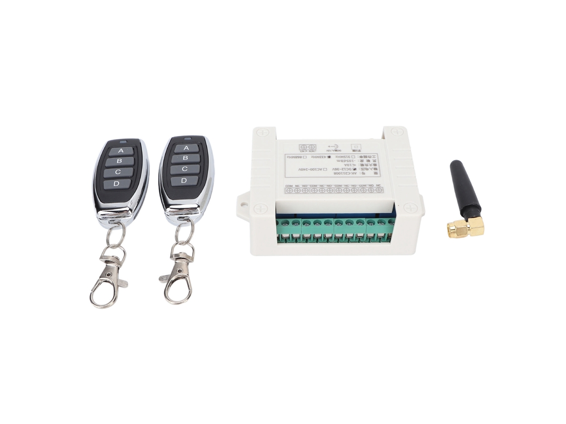 Módulo De Relé De 4 Canales Con Control Remoto Inalámbrico Rf Y Función De Retención De Interruptor