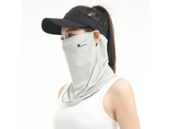 Mascarilla De Protección Solar Para Exteriores Czhhmart, Protección Uv, Tejido Transpirable Y Refrescante, Gris Claro.