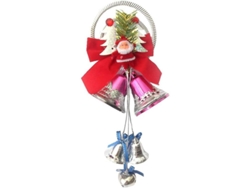 Colgante De Puerta Navideño Con Campana Y Lazo Para Decoración Navideña, 30 Cm.
