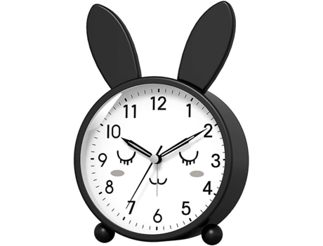 Analógico de despertador de lindos analógicos que no son tardías para niños, set fácil y retroiluminación