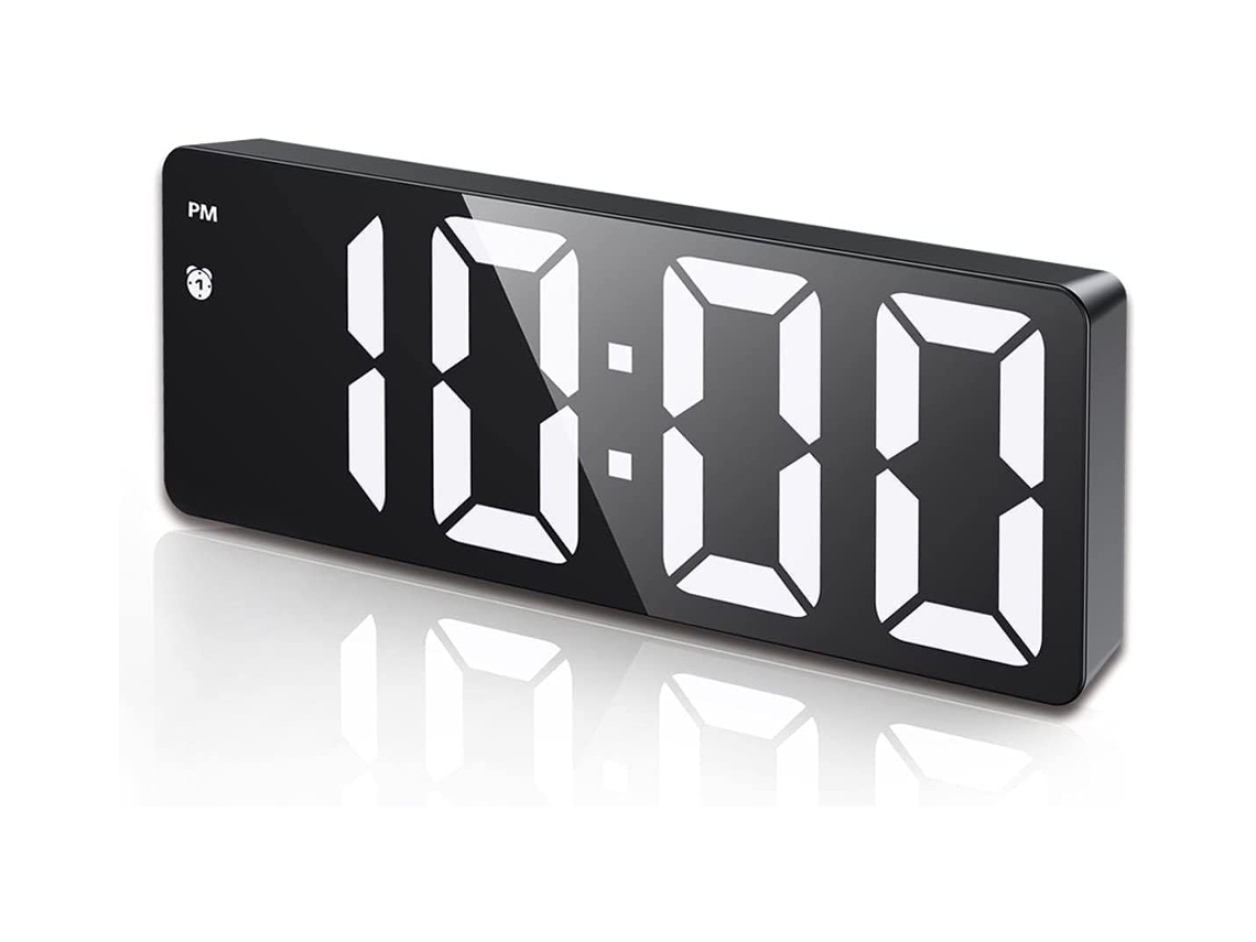 Reloj Despertador Digital, [versión Mejorada] Reloj Led Para Dormitorio, Reloj Electrónico De Escritorio Con Puerto Usb-c (negro)