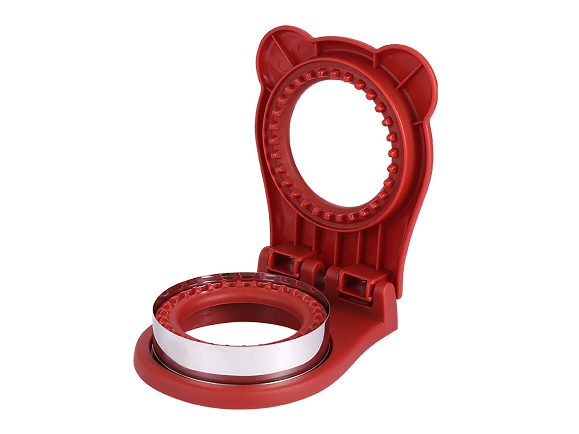 Cortador Redondo De Acero Inoxidable Para Sándwiches Con Protector De Manos Para Galletas, Pan Y Bollos.