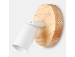 Lámpara De Pared Nórdica Retro De Madera (7 W, 3000 K, Blanca) E27, Estilo Loft