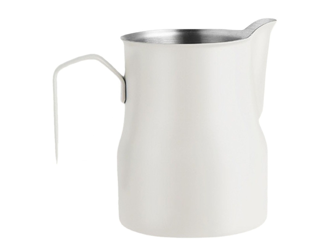 Jarra Para Espumar Leche De 350 Ml, De Acero Inoxidable 304, Con Boquilla Antigoteo Y Asa Cómoda.