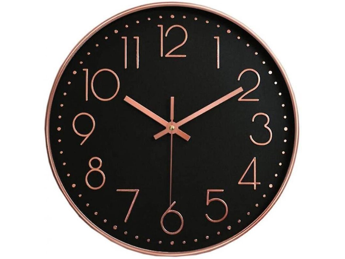 2026-reloj De Pared Silencioso 12 Pulgadas Grande No Ticking Para Cocina Sala Dormitorio Moderno Oro Rosa