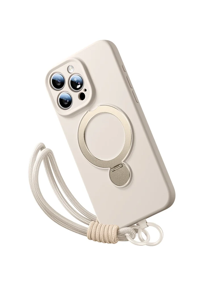 (iphone 13 Pro Max Blanco) Funda Magnética Magsafe Con Soporte Para Líquido Y Base Giratoria De 360°