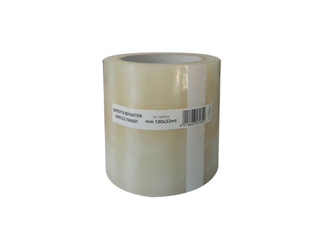 Adhesivo de reparación para lonas e invernaderos - 100 mm x 33 m - Transparente