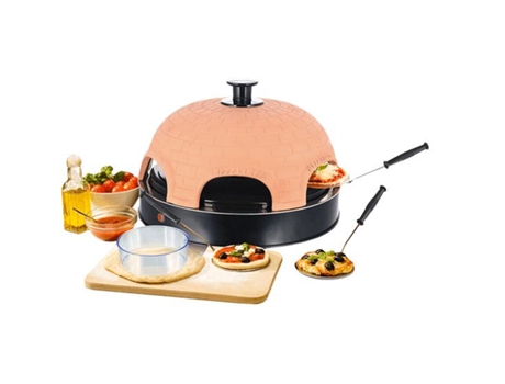 Emerio Po-115984 Aparato y Horno Pizza 6 Pizzas 1200 W Negro Naranja