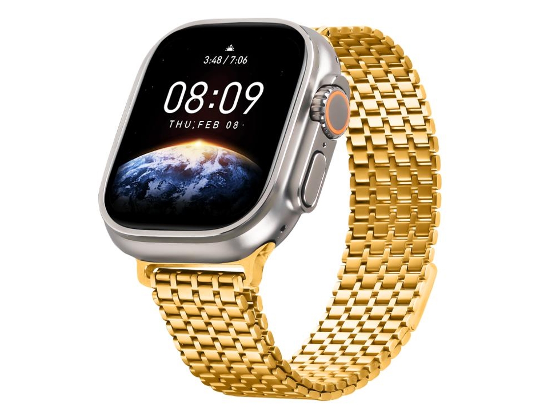 Correa para Apple Watch de 42/41/40/38 mm - Acero con 9 biseles magnéticos